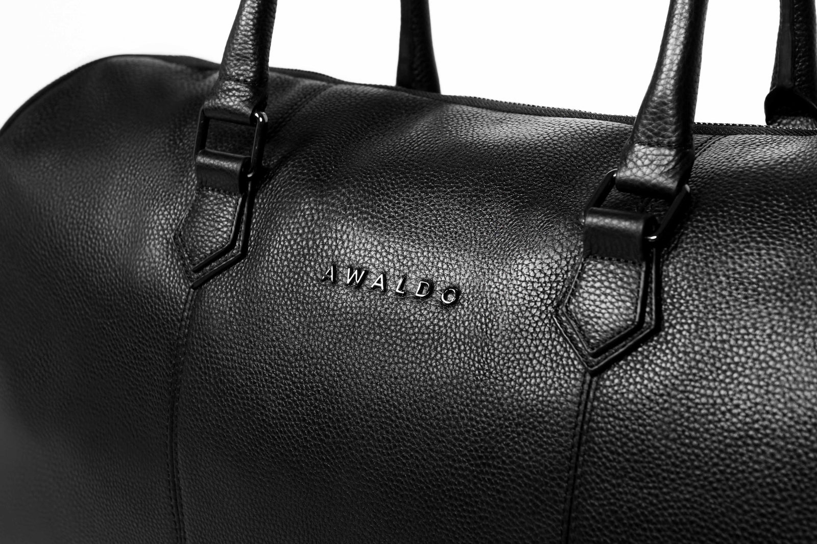 2in1 Leder Anzugtasche "GRYAN" Schwarz